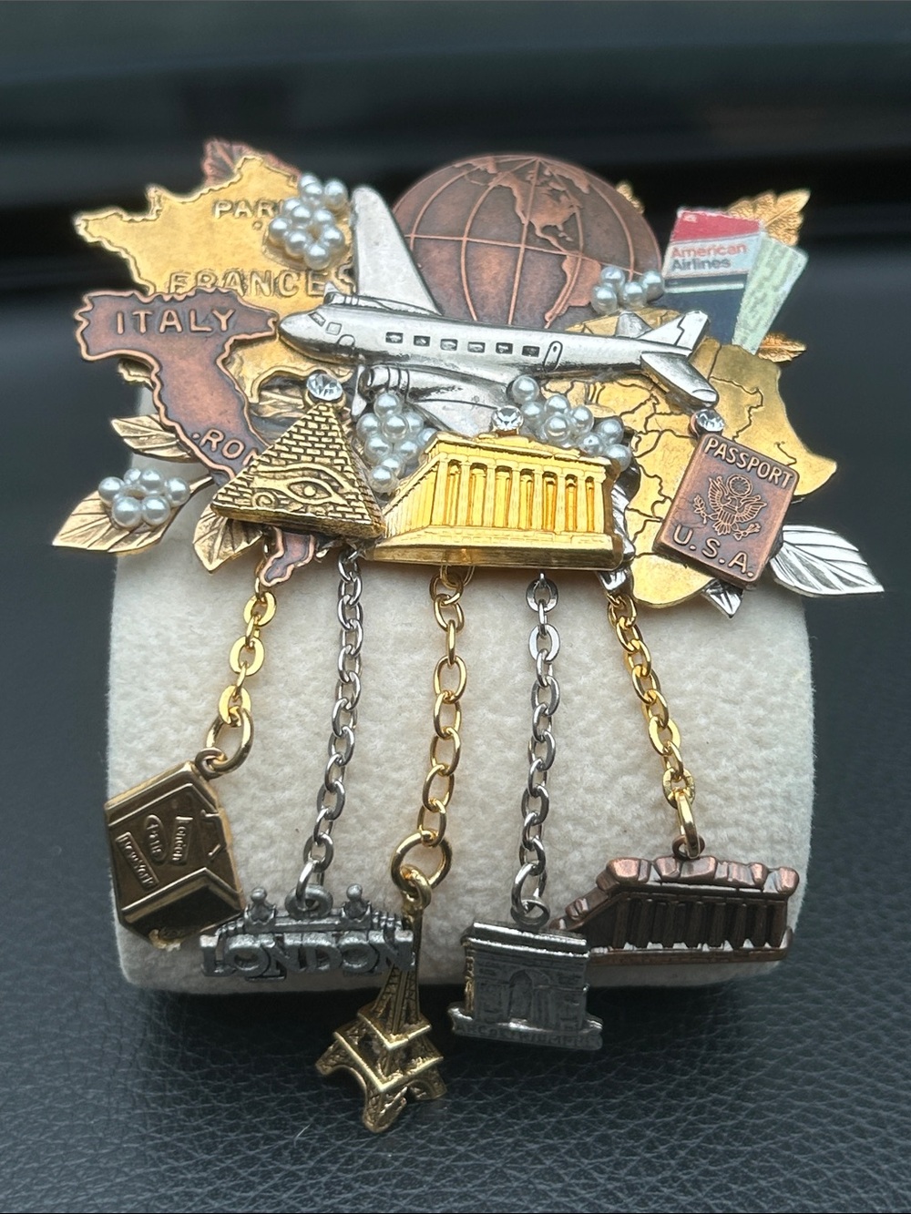 Travel Charm Brooch Pin - Multicolor